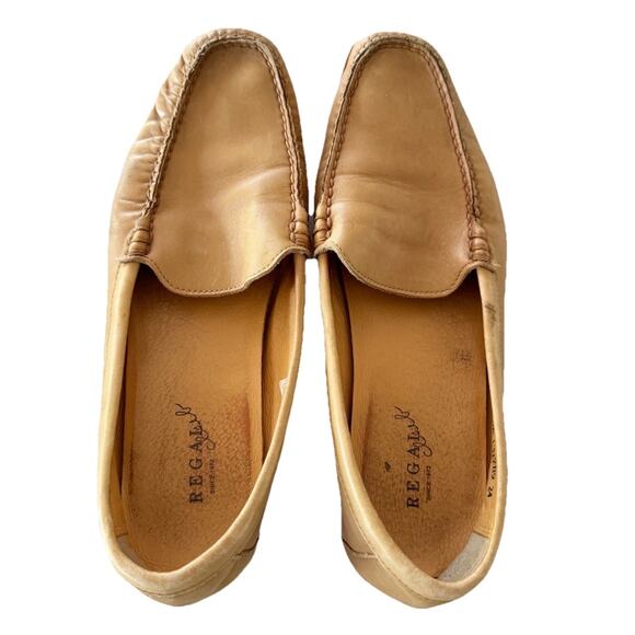 Regal Japanese Brand Women Tan Leather Loafer Size 24/US 8 - Picture 1 of 9